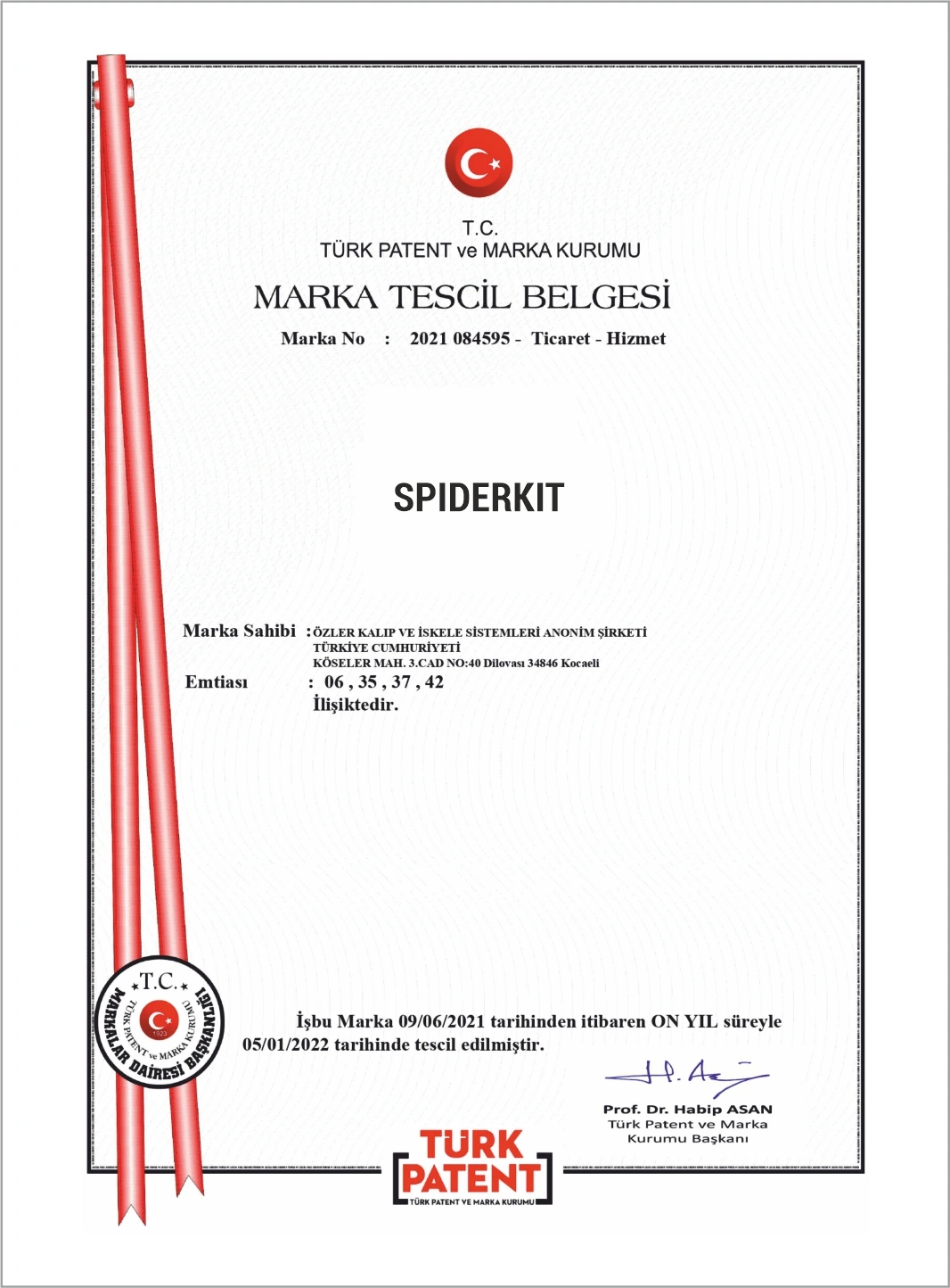 Özler İskele | Marka Tescil Belgelerimiz